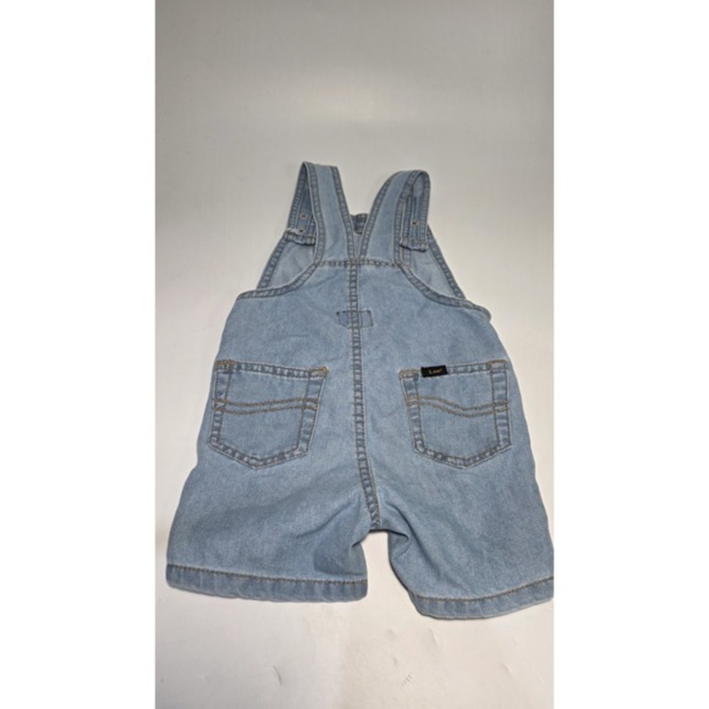 Toddler Lee Vintage Look Shortalls Denim Cotton Blend Size 2T Light Blue Unisex - Picture 7 of 9